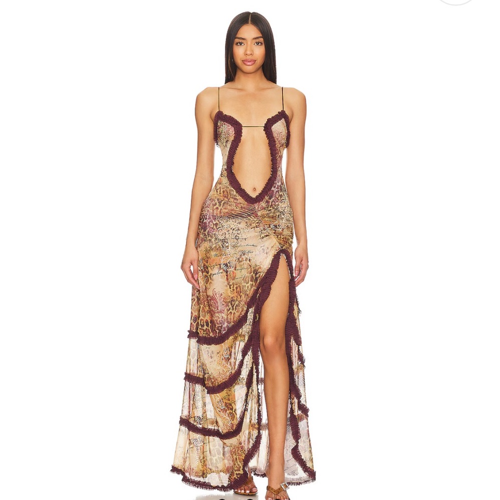 Elegant Multicolor Maxi Dress